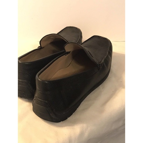 Ecco Black Leather Casual Moc Toe Driving Loafers Shoes Mens Sz 12 - 12.5 - Picture 2 of 11